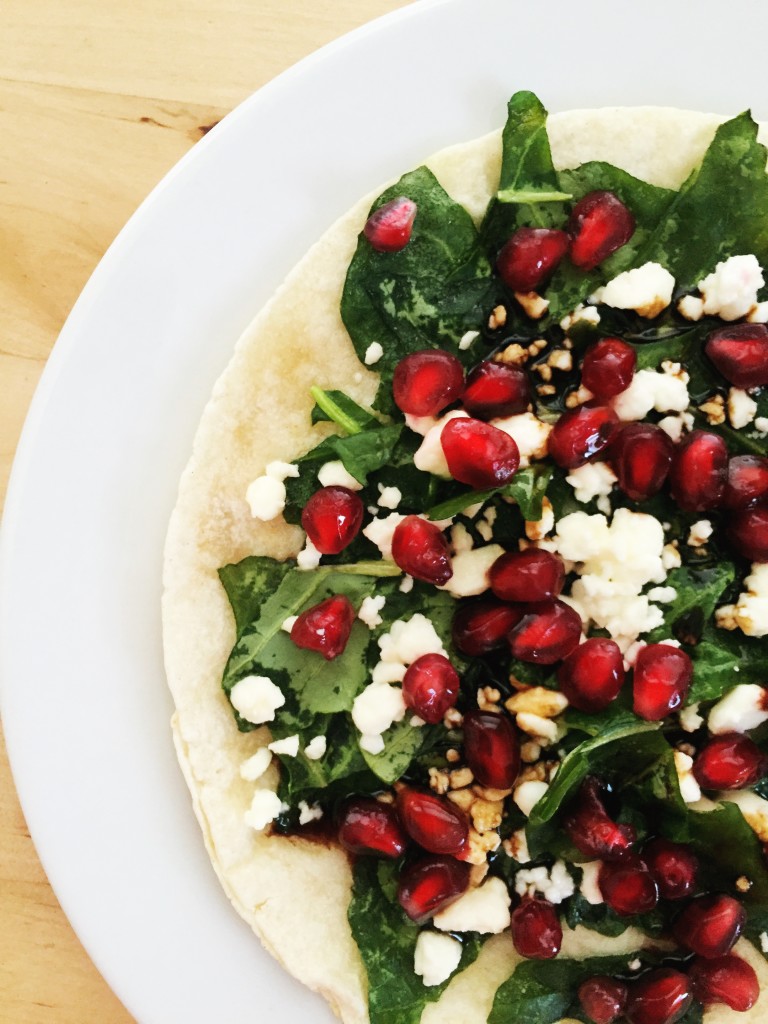 Kale, Balsamic, and Pomegranate Pizza | Born To Be Bright