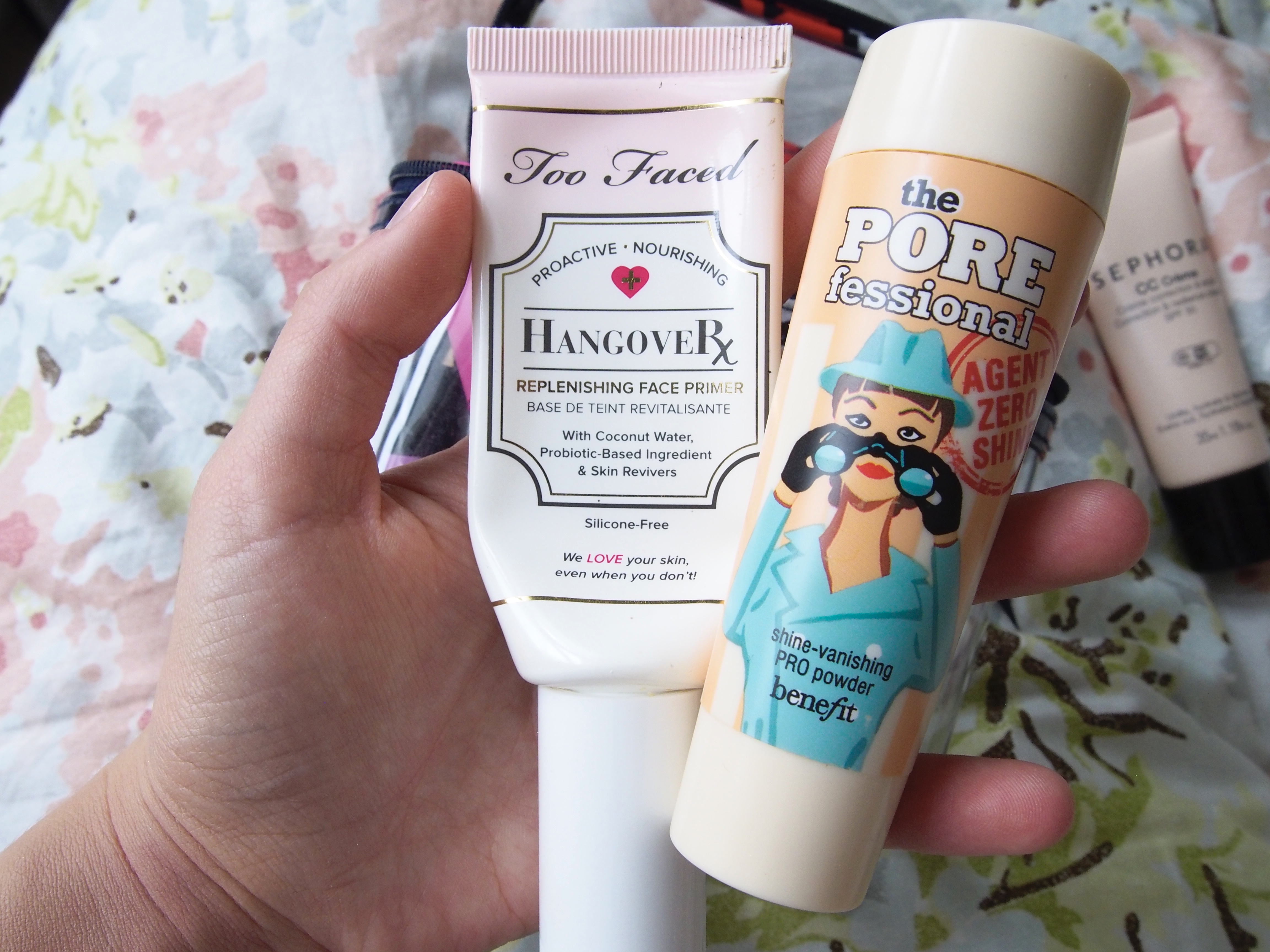 Makeup To Use Up - Too Faced Hangover and Benefit License to Blot